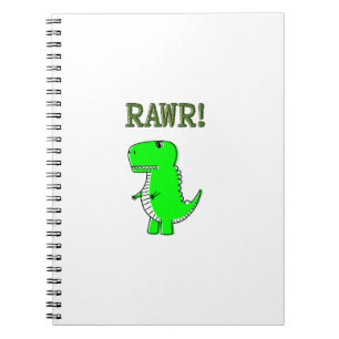 Cuaderno RRAWR T-Rex lindo y enojado