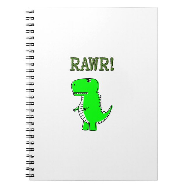 Cuaderno RRAWR T-Rex lindo y enojado (Frente)