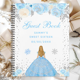 Cuaderno Rubia Princesa de Cabello Azul Invierno Dulces Die