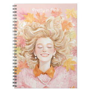 Cuaderno Rubio Verde Amarillo Hojas Rosadas
