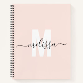 Cuaderno Rubor Girly Monogram Calligraphy