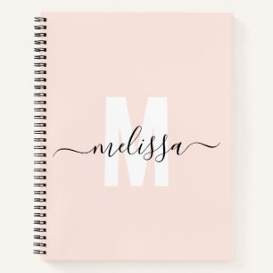 Cuaderno Rubor Girly Monogram Calligraphy