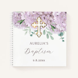 Cuaderno Rubor Hydrangea Baptism Guest Book