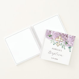 Cuaderno Rubor Hydrangea Baptism Guest Book