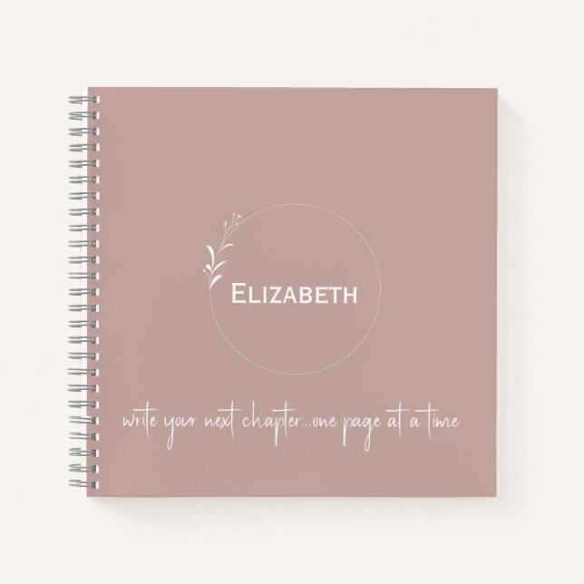 Cuaderno Rubor Personalizado "Escribe Tu Próximo Capítulo" (Anverso)