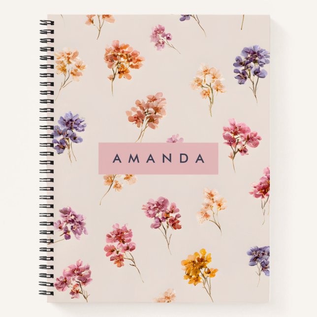 Cuaderno Rubor personalizado y Jardín de Lavanda (Anverso)