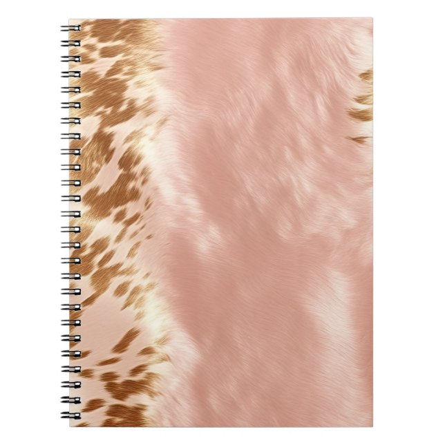 Cuaderno Rubor Pink Cow Animal Print (Frente)