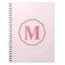 Rubor Pink elegante monograma personalizado