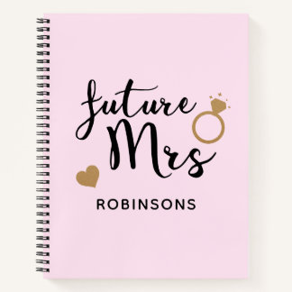 Cuaderno Rubor Pink Gold Bridal Wedding Planner Future Mrs.