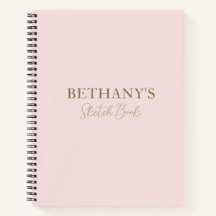 Cuaderno Rubor Pink Gold Name