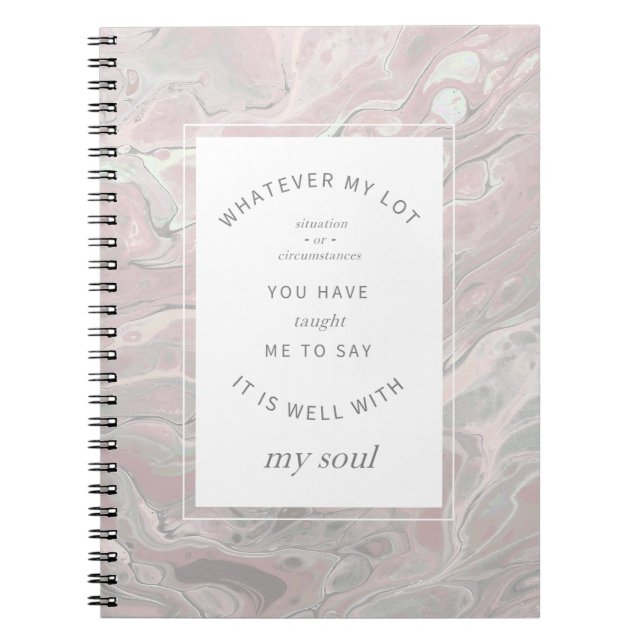Cuaderno Rubor Pink Marble Christian Hymman Art (Frente)