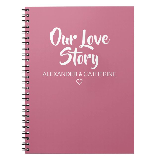 Cuaderno Rubor Pink Our Love Story Couple Journal (Frente)
