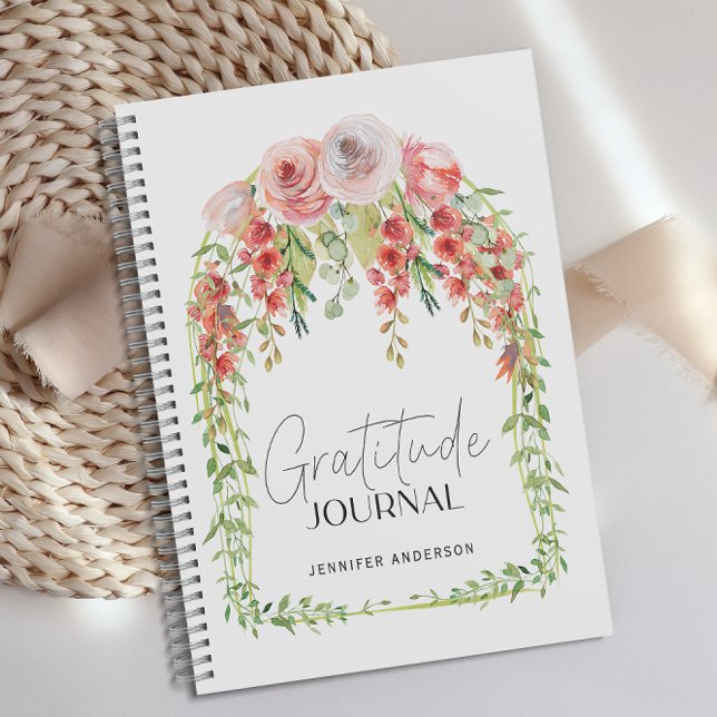 Cuaderno Rubor Red Floral Gratitude Journal (Subido por el creador)