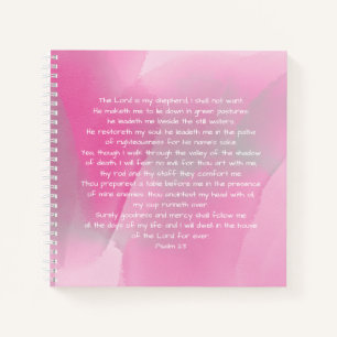 Cuaderno rubor rosa acuarela abstracto cristiano