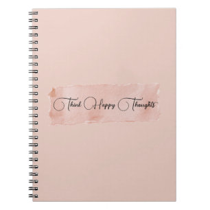 Cuaderno Rubor Rosa Piensa Pensamientos Felices
