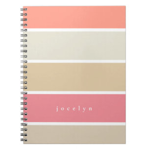 Cuaderno Rubor y femenino con monograma del bloque del