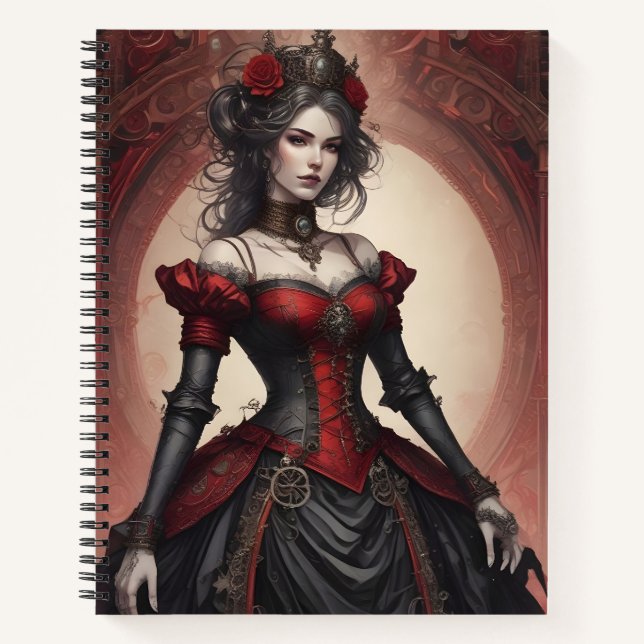 Cuaderno Ruby & Black Steampunk (Anverso)