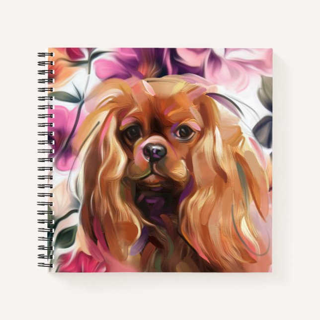Cuaderno Ruby Cavalier king charles spaniel Notebook (Anverso)
