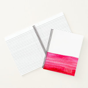 Cuaderno Ruby Red acuarela minimalista