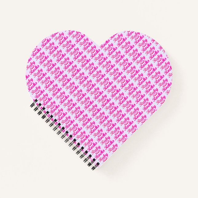 Cuaderno Ruby Rocks diseño SWEET PINK (Anverso)