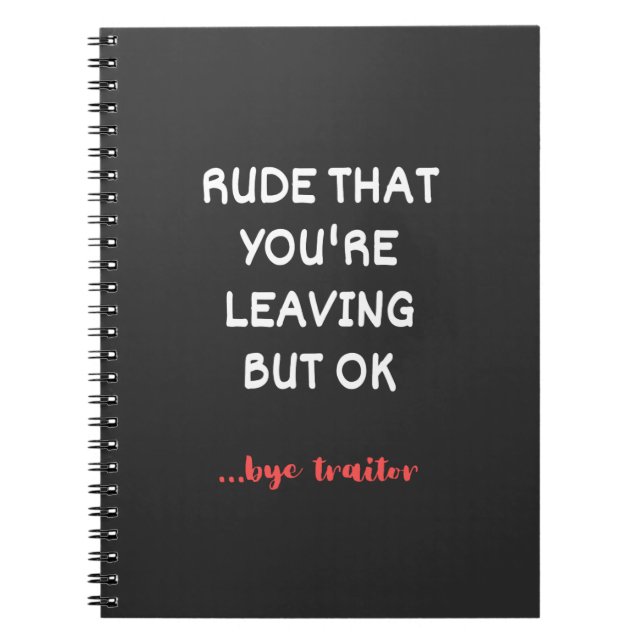 Cuaderno Ruda de que te vas, pero está bien (Frente)