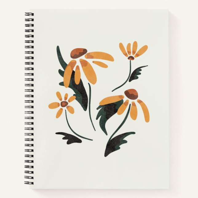 Cuaderno Rudbeckia Hirta Flores estéticas Susan Black Eyed (Anverso)