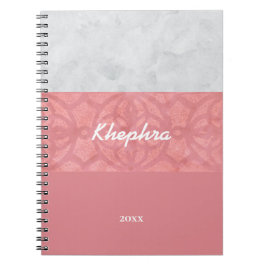 Cuaderno Ruddy Pink Batik Gray Water Name and Year Not