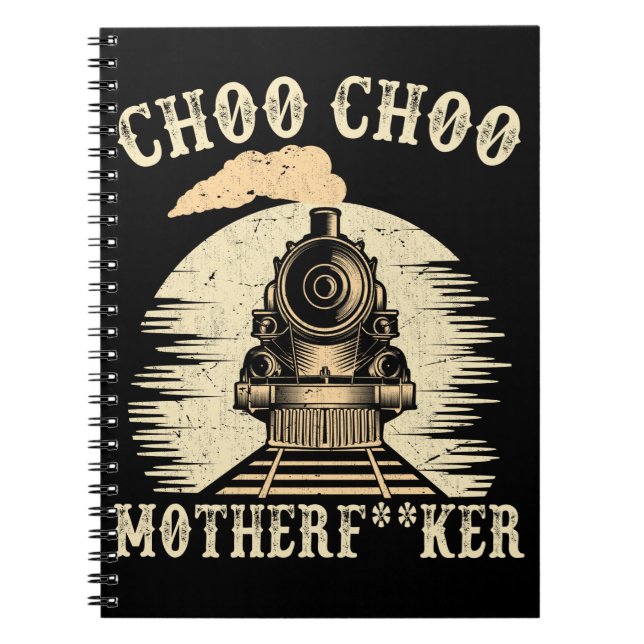 Cuaderno Rude Railroad Quote Locomotora Trainspotter Train (Frente)