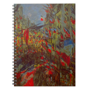 Cuaderno Rue Montorgueil con banderas por Claude Monet
