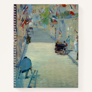 Cuaderno Rue Mosnier con banderas Manet Francia Arte No