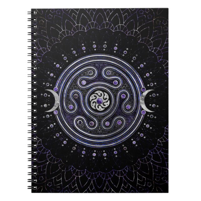 Cuaderno Rueda de Hecate con Ametist y Plata (Frente)