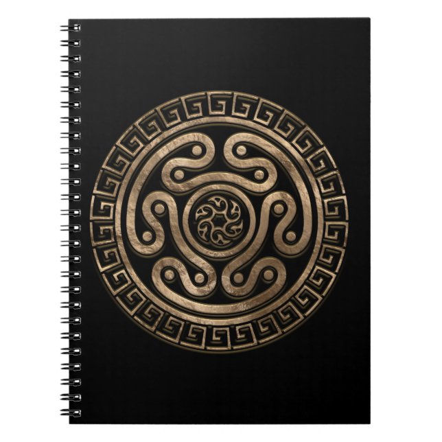 Cuaderno Rueda de odio Negro y Oro (Frente)