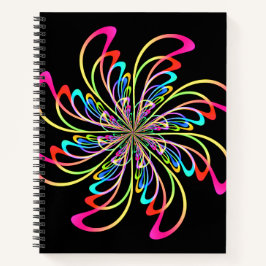 Cuaderno rueda de pinza abstracta