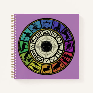 Cuaderno Rueda de zodiaco vintage