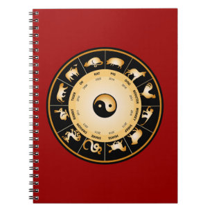 Cuaderno Rueda del zodiaco de Chiinese