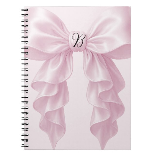 Cuaderno Rufle rosado en cascada Bow elegante Posh Girly (Frente)