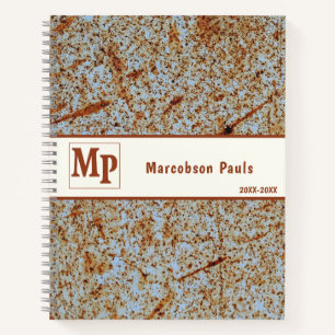 Cuaderno Rugged Brown Weathered Grunge Metalizado