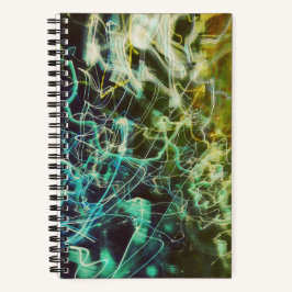 Cuaderno Ruido de foto abstracto de luz eléctrica verde col