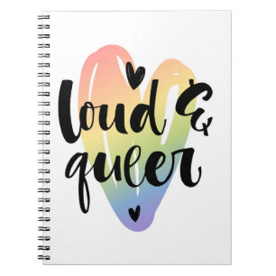Cuaderno Ruidoso y queer Corazón acuarela