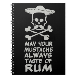 Cuaderno Rum Mustache portátil color personalizado