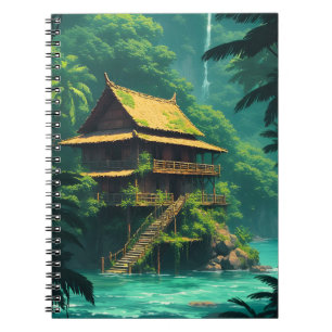 Cuaderno Rumah Oculto en la Selva Tropical