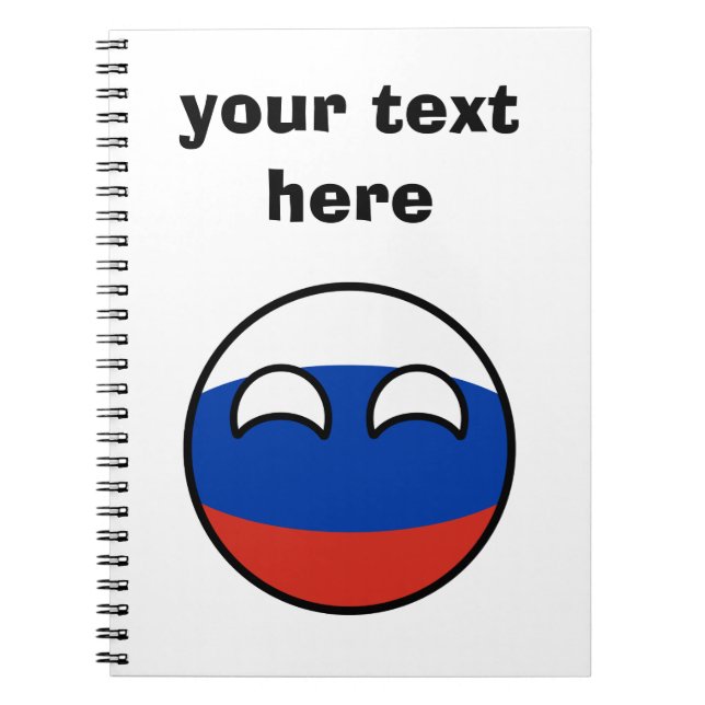 Cuaderno Rusia Geeky que tiende divertida Countryball (Frente)