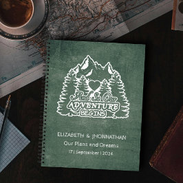 Cuaderno Rustic Adventure espera a los Bodas de Green Chalk