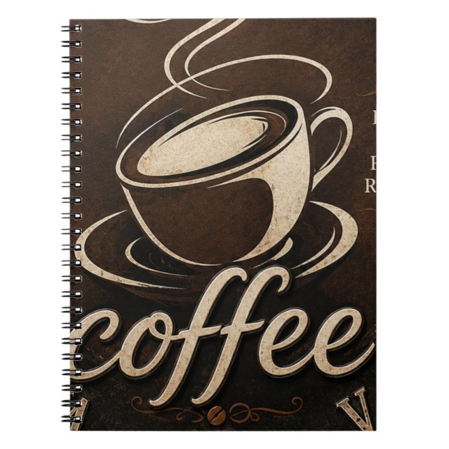 Cuaderno Rustic Coffee Bar Decor Gift (Frente)