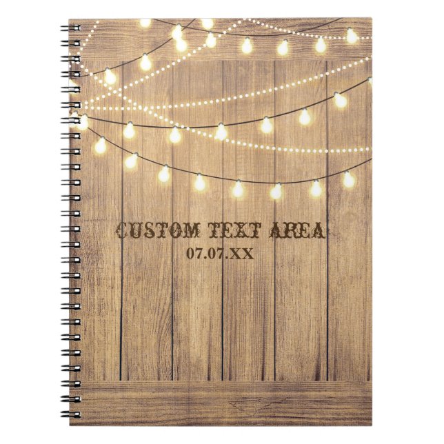 Cuaderno Rustic Country Western Wood & Lights Journal (Frente)