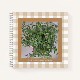 Cuaderno Rustic Gingham Gardening Journal
