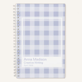 Cuaderno Rustic Periwinkle Gray Transparent Frame