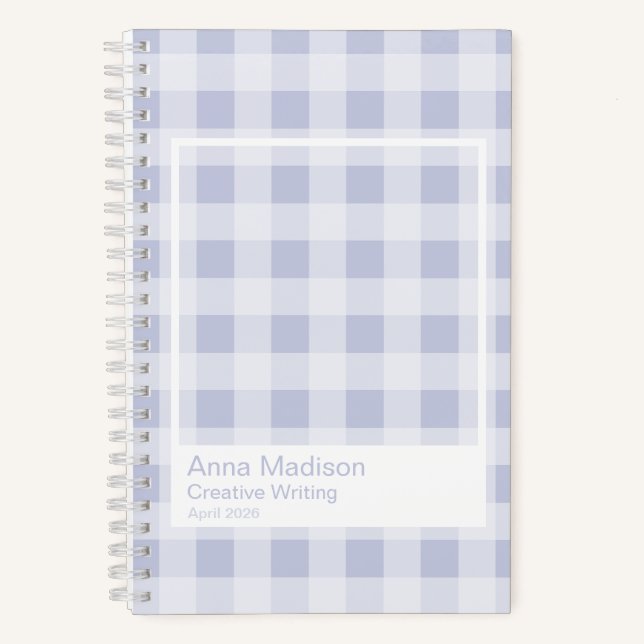 Cuaderno Rustic Periwinkle Gray Transparent Frame (Anverso)