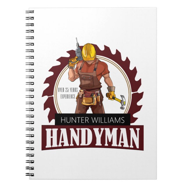Cuaderno Rustic Repairman Construction Handyman Moderno (Frente)