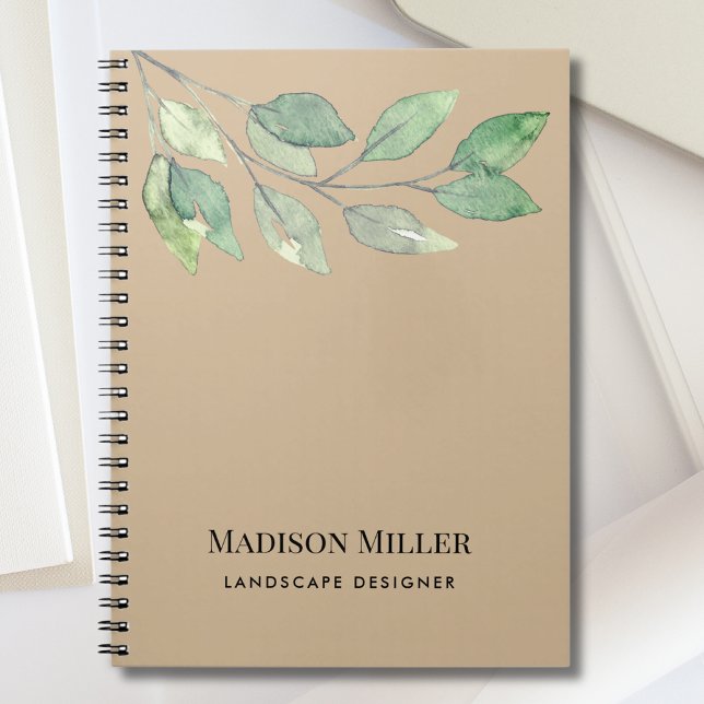 Cuaderno Rustic Watercolor Greenery (Subido por el creador)
